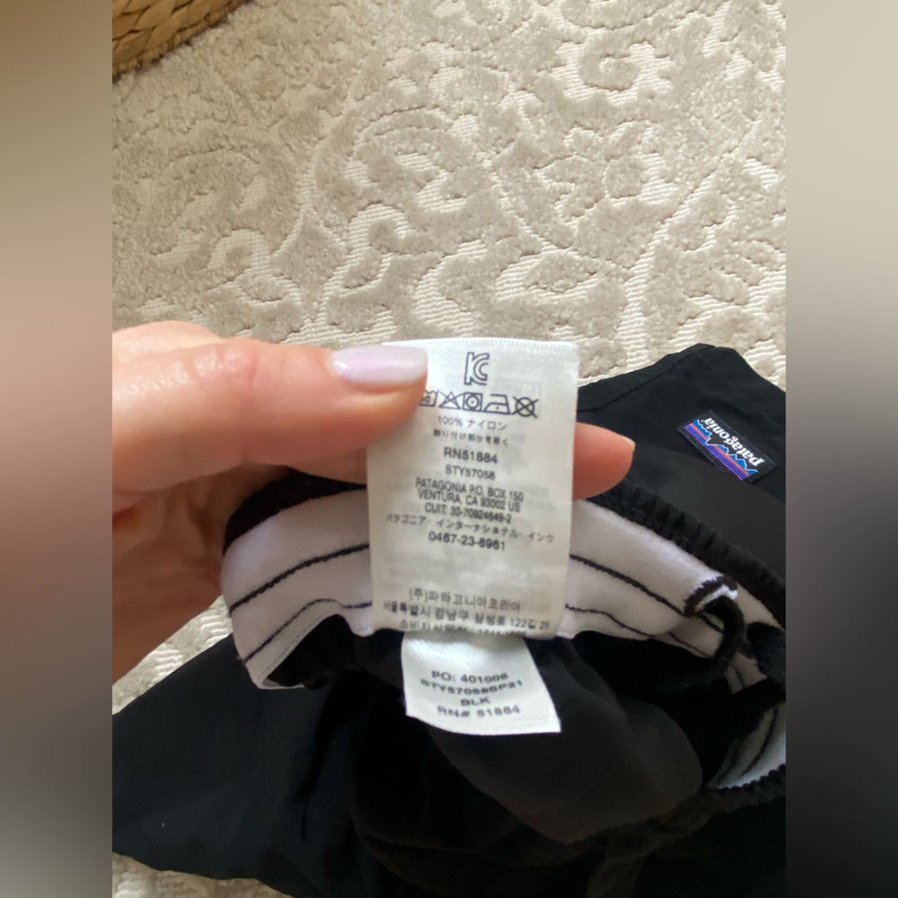 Black Patagonia Baggies 5 inch Shorts - Picture 8 of 9